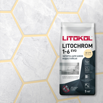 Смеси и затирки Litochrom 1-6 Evo LE.215 Крем-брюле 2кг LITOKOL