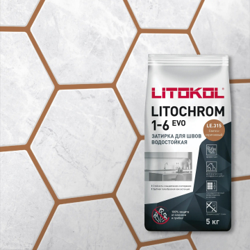 Смеси и затирки Litochrom 1-6 Evo LE.315 Светло-коричневый 2кг LITOKOL