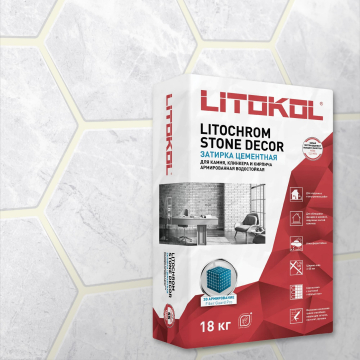 Смеси и затирки Litochrom Stone Decor SD.400 Белый 18кг LITOKOL