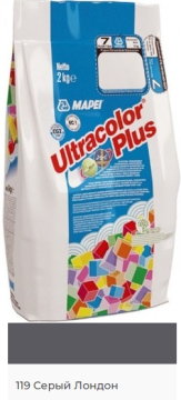 Смеси и затирки ULTRACOLOR PLUS 119 Серый Лондон (2 кг) Mapei