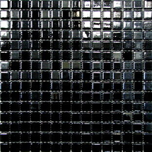 SP25-2007 Мозаика Моноколор черный перламутровый 31.5x31.5 Keramissimo