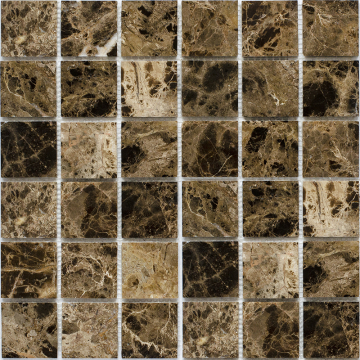 StarMosaic JMST055 Мозаика Dark Emperador Polished 30.5X30.5 StarMosaic