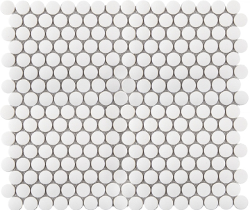 StarMosaic JNK81011 Мозаика Penny Round White Antid. 315х309х6 StarMosaic