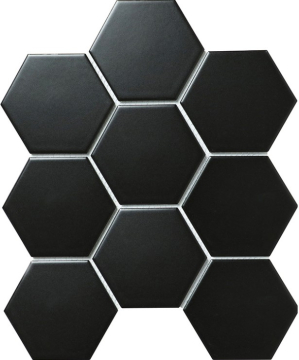 StarMosaic Мозаика Hexagon big Black Matt (SBH4810) 25.6х29.5 StarMosaic
