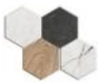 STN Ceramica Мозаика MALLA HEX-G LAGOM 29,6x36,7 STN Ceramica