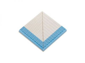 Ступени 21211 DK Наружный угол плитки с буртиком Light Blue-Unglazed 12,5х12,5 Serapool