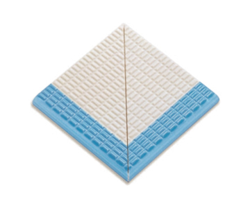 Ступени 21211 DK Petit Carre Наружный угол плитки с буртиком Light Blue-Unglazed 12x12 Serapool