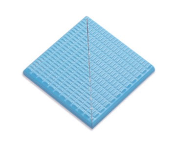 Ступени 21221 DK Petit Carre Наружный угол плитки с буртиком Light Blue 12x12 Serapool