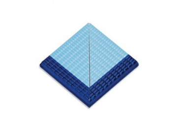Ступени 21271 DK Наружный угол плитки с буртиком Cobalt-Light Blue 12,5х12,5 Serapool