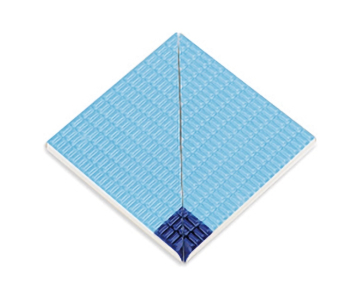 Ступени 21271 IK Petit Carre Внутренний угол плитки с буртиком Cobalt-Light Blue 12x12 Serapool