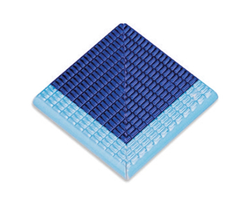 Ступени 21277 DK Petit Carre Наружный угол плитки с буртиком Light Blue-Cobalt 12x12 Serapool