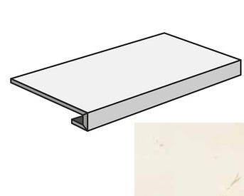 Ступени 240551 MARBLE GRADONE BIANCO LAP 32,5x58,5 Versace (Gardenia Orchidea)