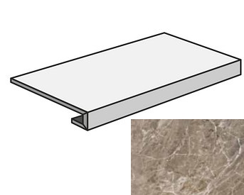 Ступени 240556 MARBLE GRADONE GRIGIO LAP 32,5x58,5 Versace (Gardenia Orchidea)