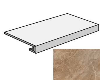 Ступени 240557 MARBLE GRADONE MARRONE LAP 32,5x58,5 Versace (Gardenia Orchidea)
