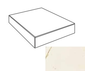 Ступени 240571 MARBLE ANGOLARE BIANCO LAP 32,5x32,5 Versace (Gardenia Orchidea)