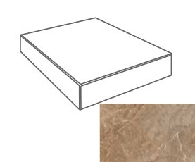 Ступени 240577 MARBLE ANGOLARE MARRONE LAP 32,5x32,5 Versace (Gardenia Orchidea)