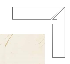 Ступени 240621 MARBLE BATTISCALA BIANCO SX LAP 8x117,2 Versace (Gardenia Orchidea)