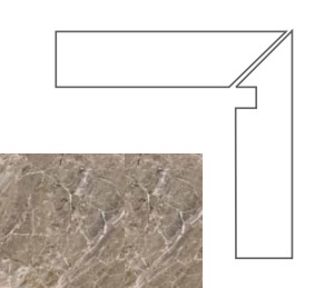 Ступени 240626 MARBLE BATTISCALA GRIGIO SX LAP 8x117.2 Versace (Gardenia Orchidea)