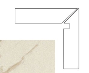 Ступени 240631 MARBLE BATTISCALA BIANCO DX LAP 8x117.2 Versace (Gardenia Orchidea)