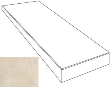 Ступени 261254 GREEK GRADONE ANGOLARE SX BEIGE 4x32x80 Versace (Gardenia Orchidea)