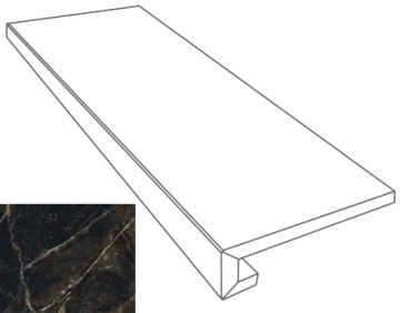 Ступени 262642 GRADONE NERO AMASANTA 4x32x78 Versace (Gardenia Orchidea)