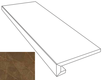 Ступени 262643 GRADONE PULPIS MARRONE 4x32x78 Versace (Gardenia Orchidea)