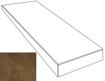 Ступени 262653 GRADONE ANGOLARE DX PULPIS MARRONE 4x32x78 Versace (Gardenia Orchidea)