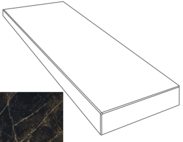 Ступени 262662 GRADONE ANGOLARE SX NERO AMASANTA 4x32x78 Versace (Gardenia Orchidea)