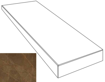 Ступени 262663 GRADONE ANGOLARE SX PULPIS MARRONE 4x32x78 Versace (Gardenia Orchidea)