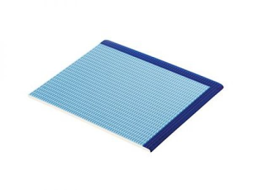 Ступени 28271-Right Противоскользящая ступень с сетчатой поверхностью Cobalt-Light Blue 25х30 Serapool