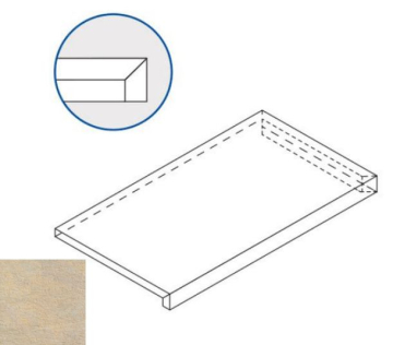 Ступени 620070000710 SAND X2 SCALINO ANGOLARE DX 30x60 Italon