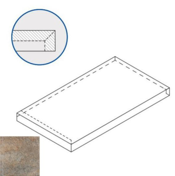 Ступени 620070000714 EMERALD X2 SCALINO ANGOLARE SX 30x60 Italon