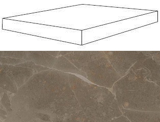 Ступени 620070000766 Supernova Stone Grey Scalino laterale dx 33x120 Atlas Concorde Russia