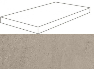 Ступени 620070001091 Silver Grey Scalino Angolare DX Lap 33x120 Atlas Concorde Russia