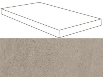 Ступени 620070001126 Silver Grey Scalino Angolare SX Lap 33x60 Atlas Concorde Russia