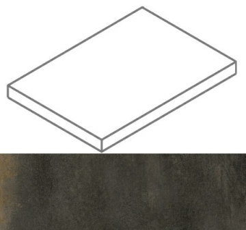 Ступени 620070002368 Continuum Brass Dark Scalino Angolare SX 33x160 Italon