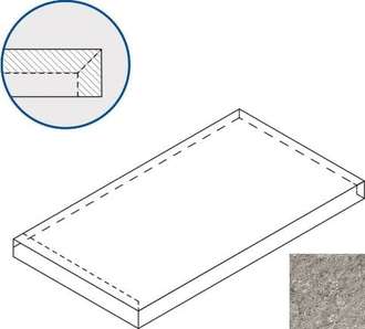 Ступени 620070002465 Grey X2 Scalino Angolare Sx 33x60 Italon
