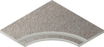 Ступени 620090001025 Grey Bordo Svasato Angolare Round 60x60 Italon