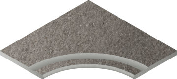 Ступени 620090001036 Fume Bordo Svasato Angolare Round 60x60 Italon