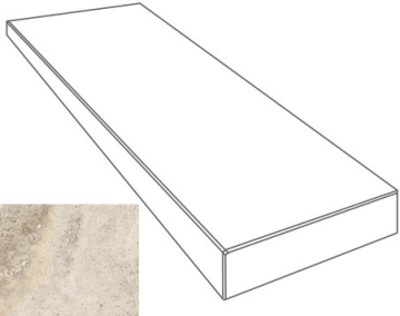 Ступени 76090 GRADONE ANGOLARE DX CREMA 4x32x80 Gardenia Orchidea (Versace)