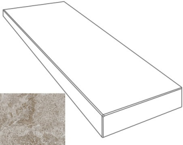 Ступени 76092 GRADONE ANGOLARE DX GRIGIO 4x32x80 Gardenia Orchidea (Versace)