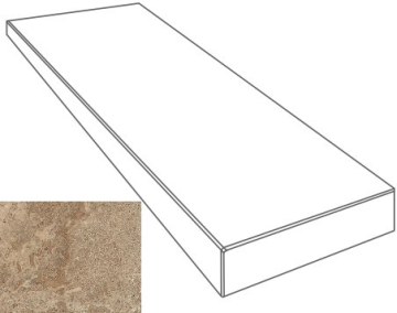 Ступени 76093 GRADONE ANGOLARE DX NOCE 4x32x80 Gardenia Orchidea (Versace)