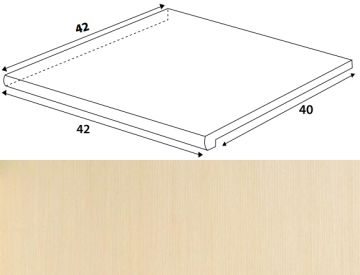 Ступени DCC4J363 Defile light beige left corner 42*42 RAKO