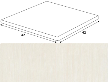 Ступени DCD4J36 Defile white right corner 42*42 RAKO