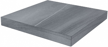 Ступени DL500520R/GCS Ступень угловая клееная левая Роверелла серый 33x33x0,9 Kerama Marazzi