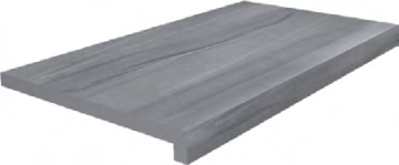 Ступени DL600400R20/GLF Ступень клеёная тип L Роверелла серый 34х60 Kerama Marazzi