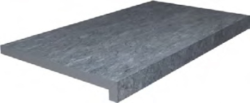 Ступени DL600600R20/GLF Ступень клеёная тип L Роверелла серый темный 34х60 Kerama Marazzi