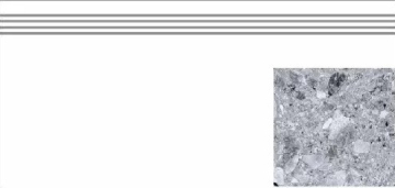 Ступени K-331/MR/st01 Terrazzo Light Grey 294х1200x10 Kerranova