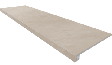 Ступени Комплект GF02 Graffito Light Beige (Ступень 33x120 неполированный прямоугольный бортик без насечек + Подступенок 14,5x120) Estima