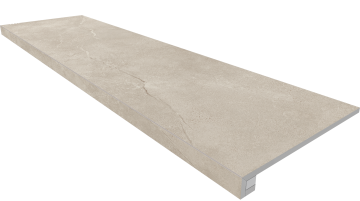 Ступени Комплект MM00 Magmas Ivory (Ступень 33x120 неполированный прямоугольный бортик без насечек + Подступенок 14,5x120) Ametis by Estima